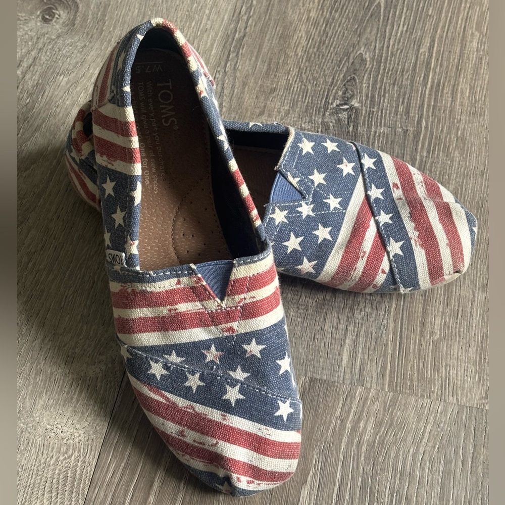 TOMS Patriotic Canvas Slip-Ons